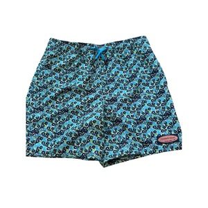 Vineyard‎ Vines Boys Blue Green Floral Swim Trunks Mesh Lined Shorts Kids Size L